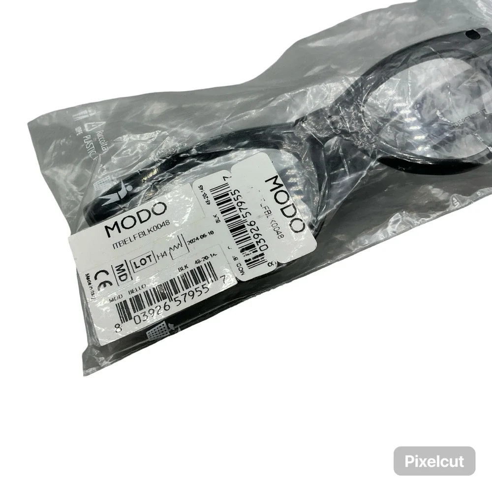 Italia Independent Bello BLK Cat Eye Eyeglasses Black Made in Italy 48-20-145‎